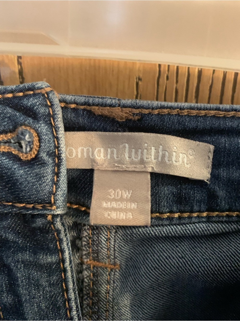 Women Within Jean Capris Size 30 - Picture 2 of 7
